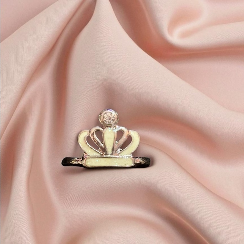 Fine jewelry stainless‎ steel enamel crown ring